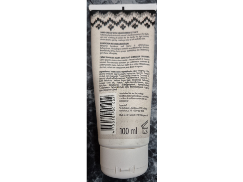 Saga Iceland Hand Cream, Iceland Moss Extract, 100 mL