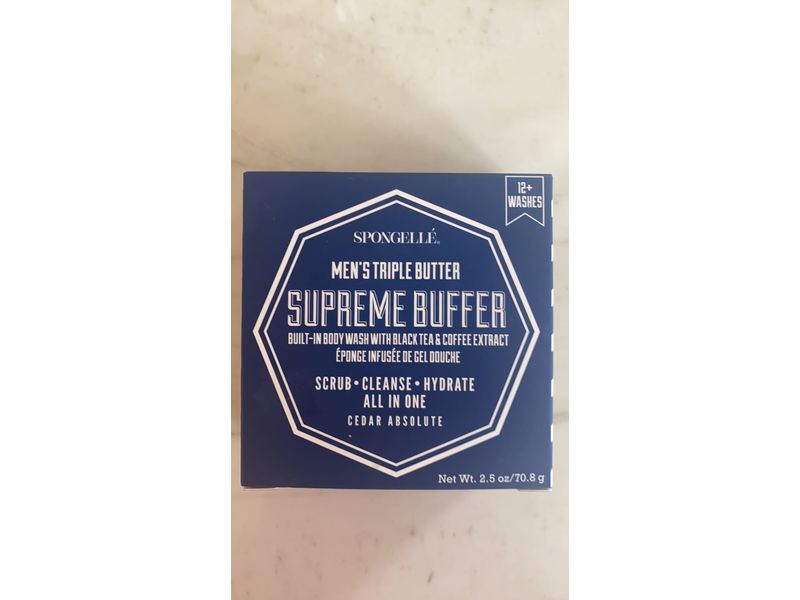 Spongelle 12+ Men's Triple Butter, Cedar Absolute, 2.5 oz/70.8 g