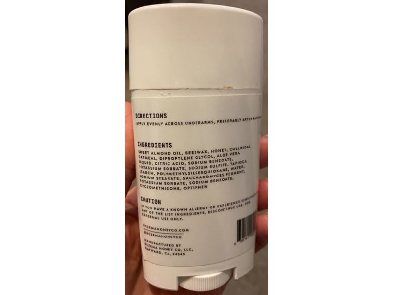 Eczema Honey Soothing Oatmeal Deodorant, 2.5 oz/70.8 g