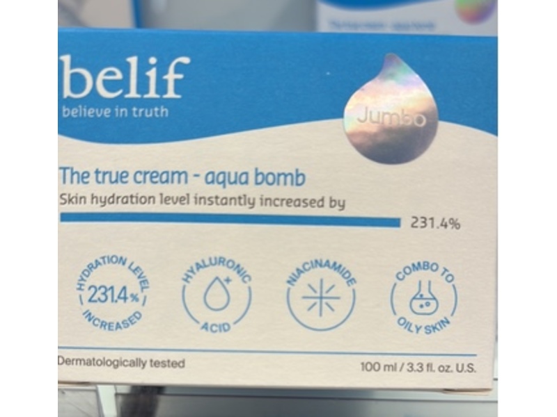 Belif The True Cream-Aqua Bomb, 3.3 fl oz/100 mL