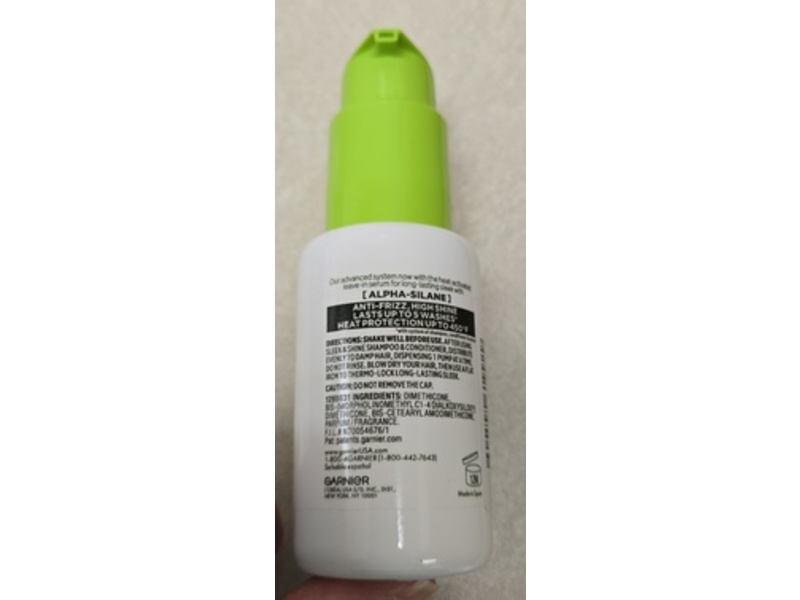 Garnier Fructis Sleek & Stay Heat-Activated Serum, 1.7 fl oz/50 mL