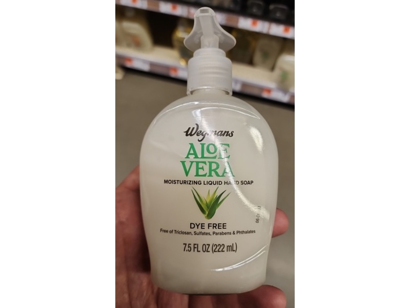 Wegmans Moisturizing Liquid Hand Soap, Aloe Vera, 7.5 fl oz/222 mL.