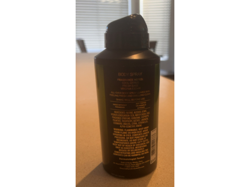 Bath & Body Works Body Spray, Woodlands, 3.7 fl oz/104 g