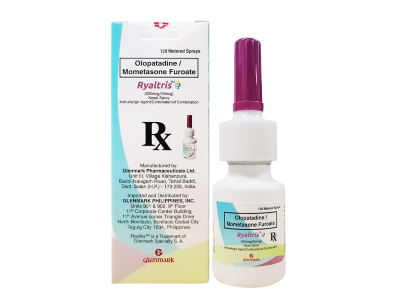Ryaltris (olopatadine hydrochloride and mometasone furoate) Nasal Spray 665 mch/25 mcg, 9 g,