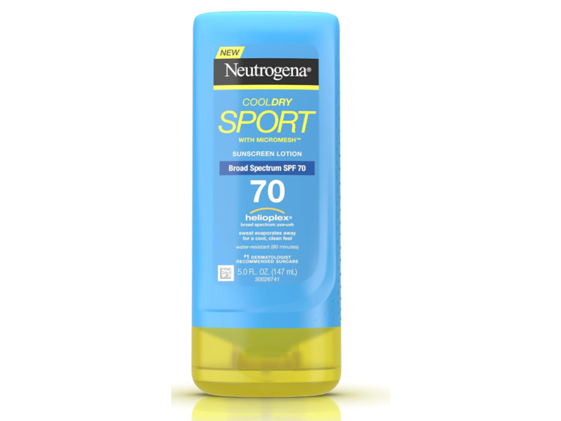 Neutrogena Cooldry Sport Sunscreen Lotion, SPF 70, 5 fl oz/147 mL