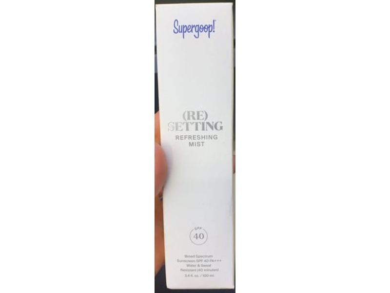 Supergoop! (Re)Setting Refreshing Sunscreen Mist, SPF 40, PA+++, 3.4 fl oz/100 mL