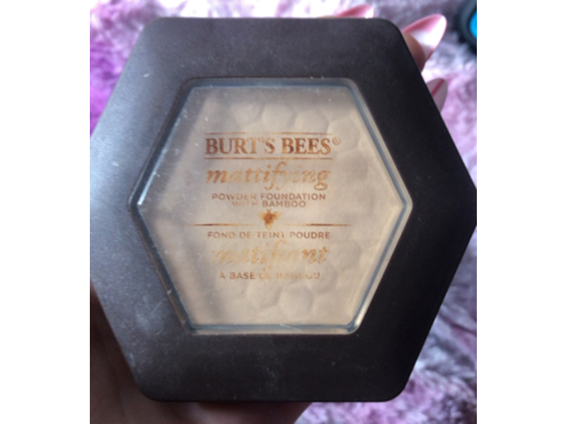 Burt's Bees Bamboo Mattifying Powder Foundation, 1110 Vanilla, 0.3 oz/8.5 g
