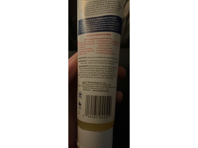 Palmer's Healing Intensive Therapy Ointment, Cocoa Butter Formula, 3.75 fl oz/106 g