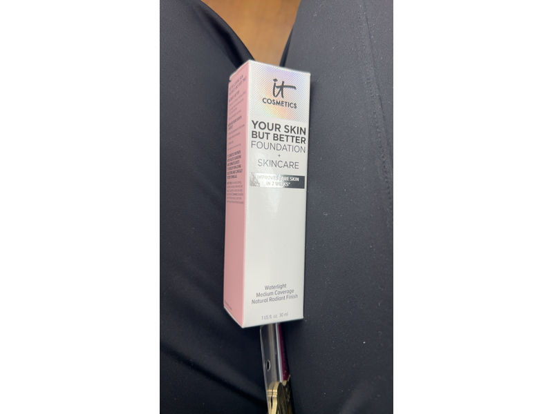 It Cosmetics Your Skin But Better Foundation + Skincare, Tan Warm 41, 1 fl oz/30 mL
