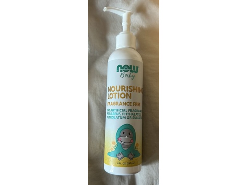 Now Baby Nourishing Lotion, Fragrance Free, 8 fl oz/237 mL