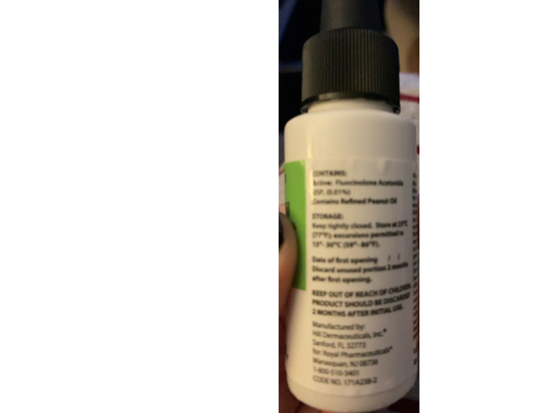 DermOtic Oil (fluonocinolone acetonide) 0.01%, 20 mL, Royal Pharmaceuticals (Rx)