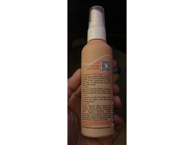 Curie Whole Body Deodorant, Peach Soleil, 3 fl oz/89 mL