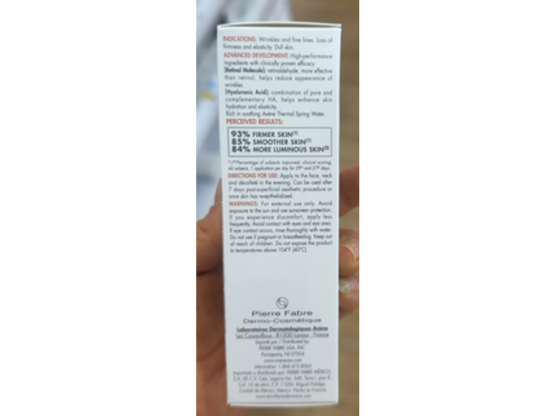 Avene Retrinal 0.1% Intensive Multi-Corrective Cream, 1 fl oz/30 mL