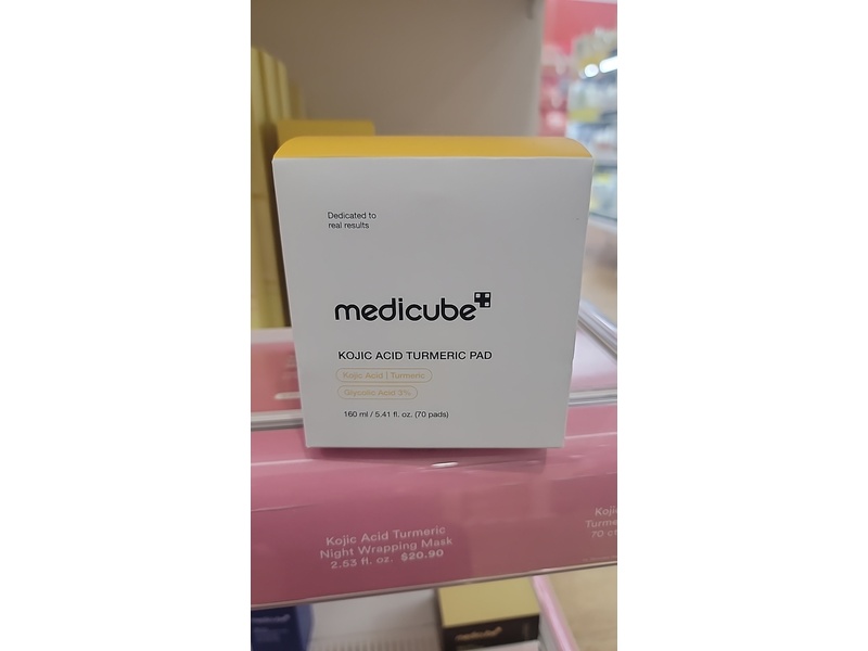 Medicube Toner Pad, Kojic Acid Tumeric, 5.41 fl oz/160 mL, 70 Count