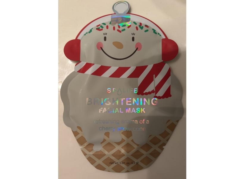 Spa Life Brightening Facial Mask, Cherry Snow Cone, 0.81 oz/23 g