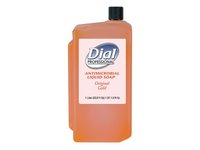 Dial Antibacterial Liquid Hand Soap, 33.8 fl oz/1 L, Pack Of 8 - thumbnail 1
