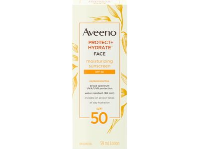 Aveeno Protect + Hydrate Face Moisturizing Sunscreen Lotion, SPF 50, 59mL