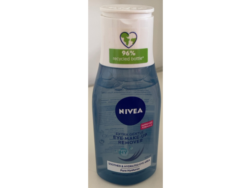 Nivea Extra Gentle Eye Make-Up Remover, Pure Hyaluron, 125 mL