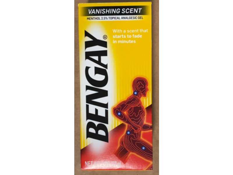 Bengay Topical Analgesic Gel, Menthol 2.5%, 2 oz/57 mL