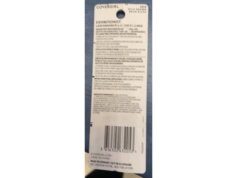 Covergirl Exhibitionist Lash Enhancing Liquid Eyeliner, 300 Rich Brown, 0.03 fl oz/1 mL