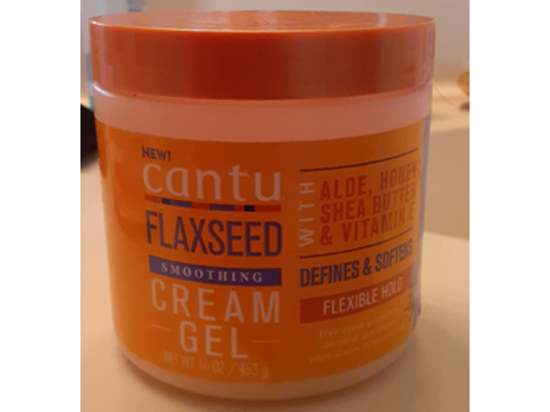 Cantu Flaxseed Styling Cream Gel, Aloe, Honey, Shea Butter & Vitamin E , 16 oz/453 g
