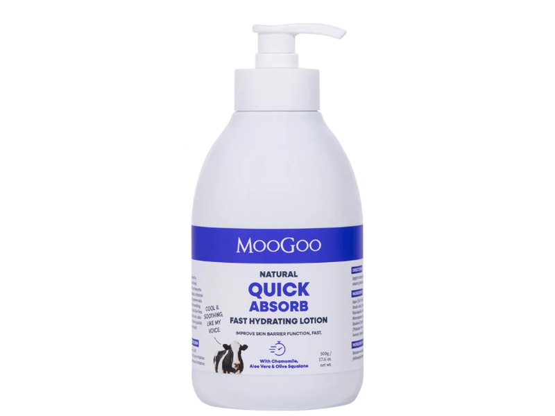 MooGoo Natural Quick Absorb Fast Hydrating Lotion, 17.6 oz/500 g