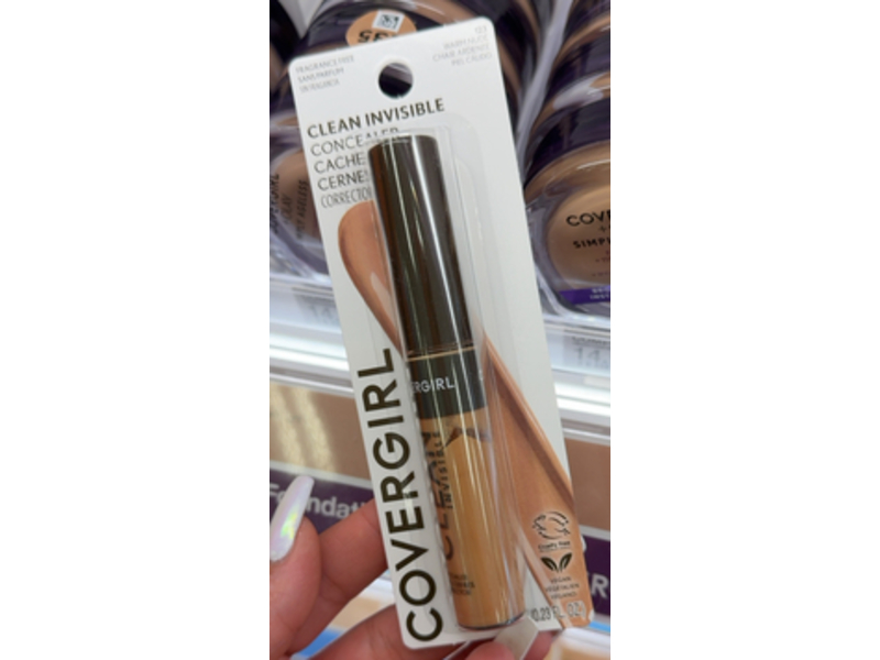 Covergirl Clean Invisible Concealer, 123 Warm Nude, 0.23 fl oz/7 mL