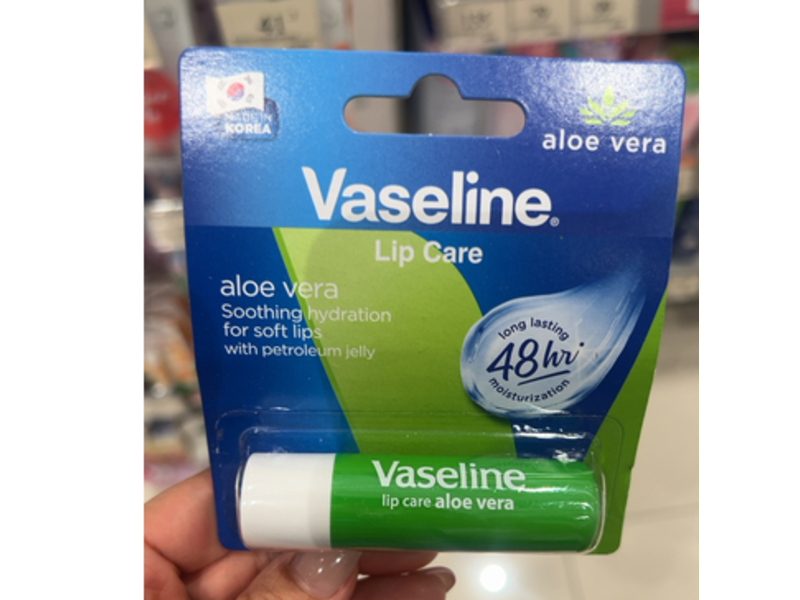 Vaseline Lip Care, Aloe Vera, 0.16 oz/4.8 g