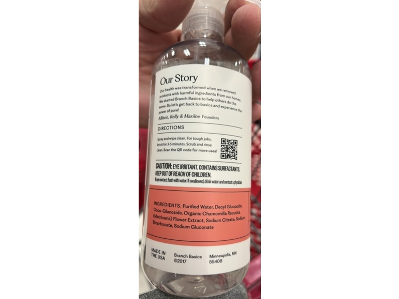 Branch Basics Bathroom Cleaner, Fragrance-Free, 16 fl oz/573 mL