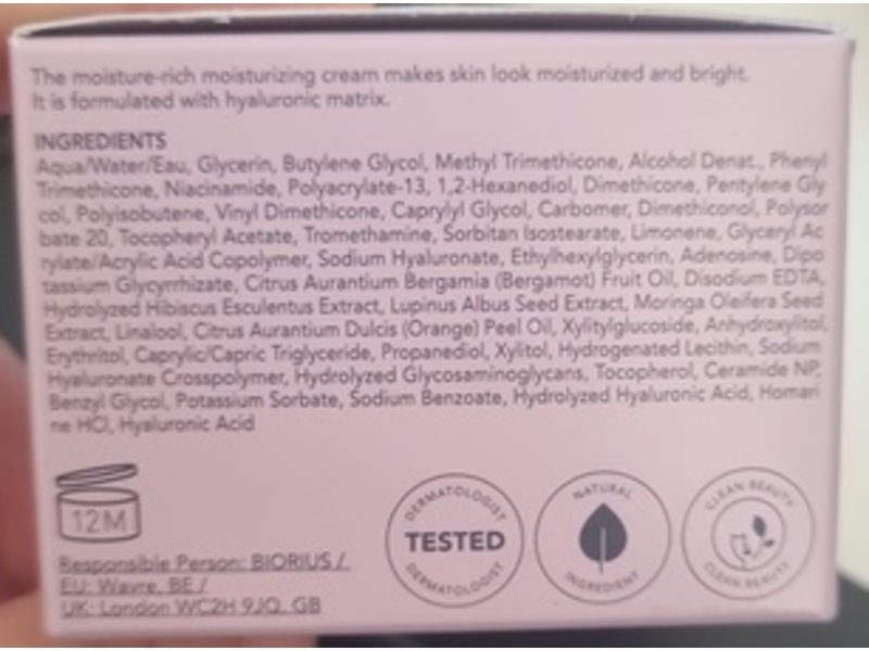 Hanskin Real Complexion Hyaluronic Moisture Cream, 1.69 fl oz/50 mL