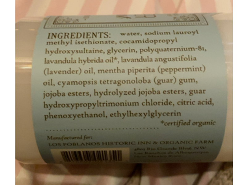 Los Poblanos Body Wash, Lavender + Peppermint, 8 fl oz/236 mL