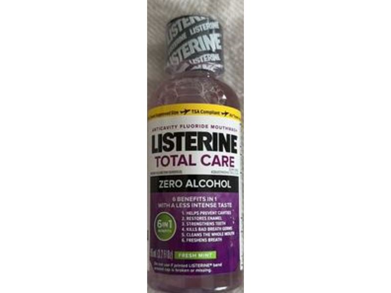 Listerine Total Care Mouth Wash, Zero Alcohol, 3.2 fl oz/95 mL
