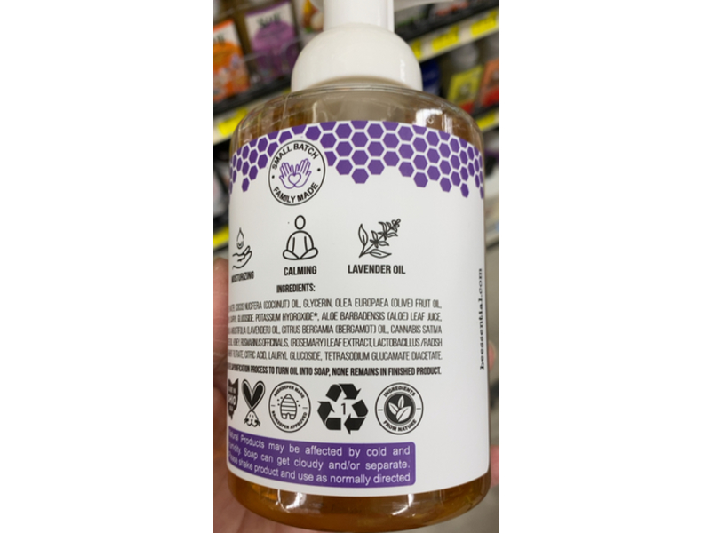 Beessential Foaming Moisturizing Castile Hand Soap, Lavender + Bergamot, 16 fl oz/473 mL