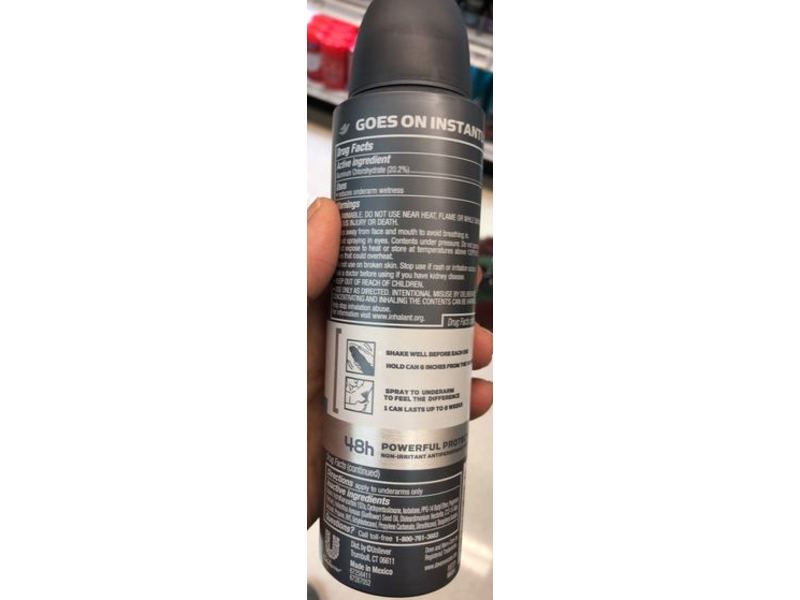 Dove Men+Care Stain Defense Clean Dry Spray Antiperspirant, 3.8 oz/107 g