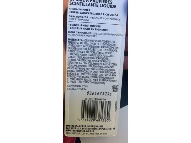 CoverGirl Exhibitionist Liquid Glitter Eyeshadow, 3 Twinkle Town, 0.13 fl oz/4 ml