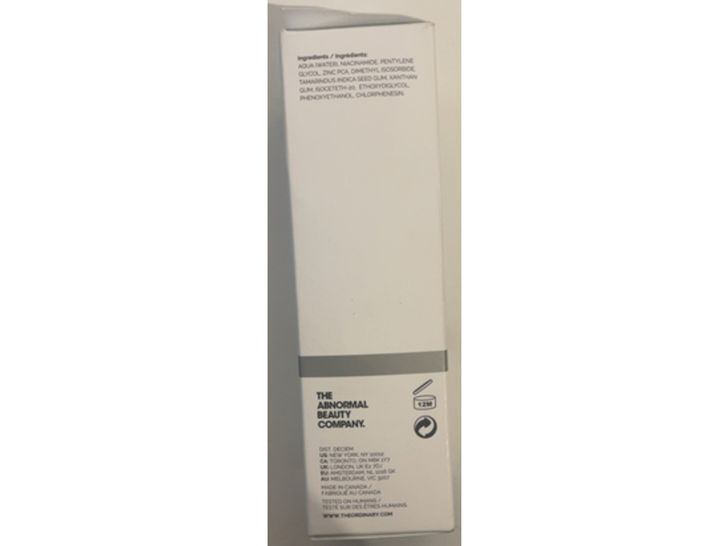 The Ordinary High Strength , Niacinamide 10% + Zinc 1%, 2 fl oz/60 mL