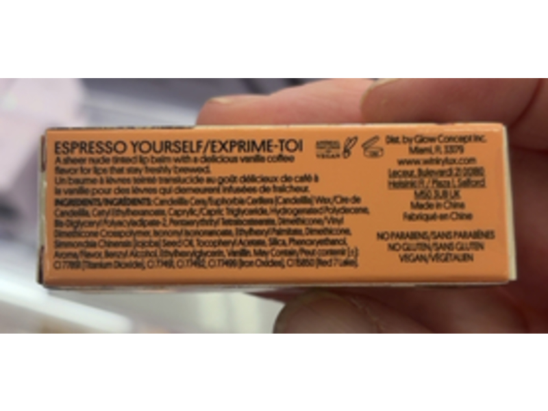 Winky Lux Lip Balm, Affogato, 0.12 oz/3.5 g