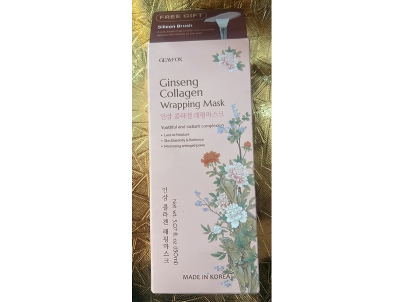 Glamfox Wrapping Mask, Ginseng Collagen, 5.07 fl oz/150 mL