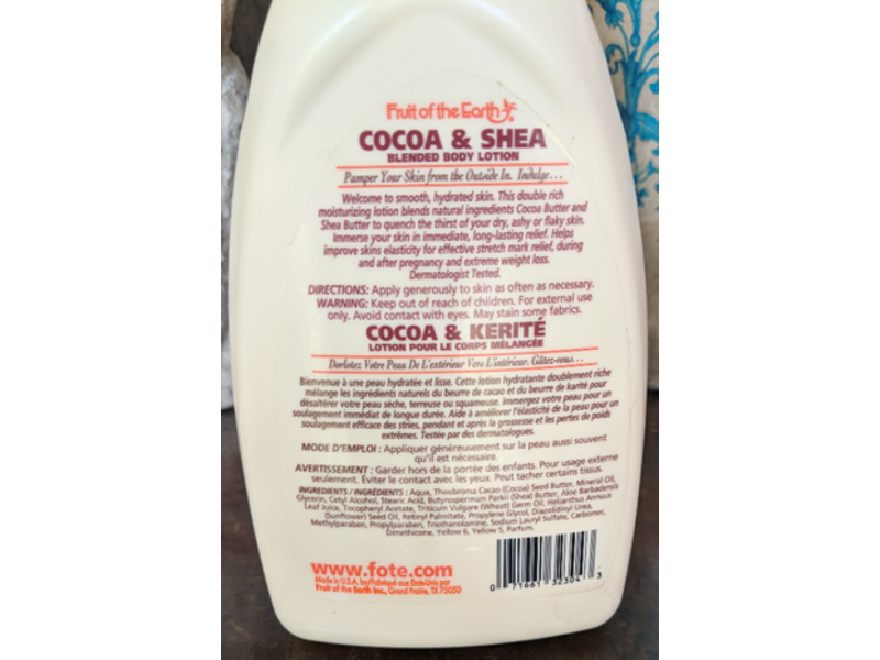 Fruit Of the Earth Blended Body Lotion, Cocoa & Shea, 946 mL