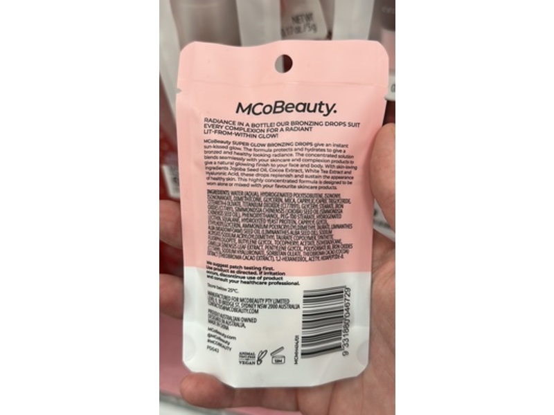 MCoBeauty Mini Super Glow Bronzing Drops, Bronze, 0.5 fl oz/15 mL