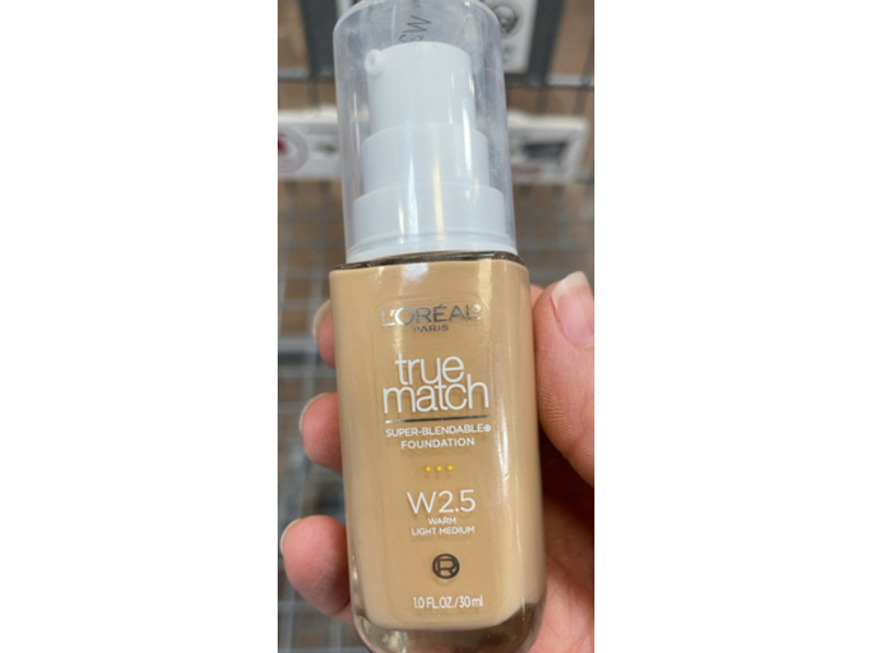 L’oreal Paris True Match Super-Blendable Foundation, 2.5 Warm Light Medium, 1 fl oz/30 mL