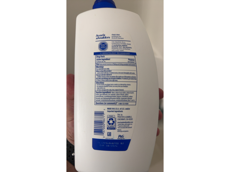 Head & Shoulders Classic Clean Daily Shampoo, 32.1 fl oz/950 mL, Pack Of 2