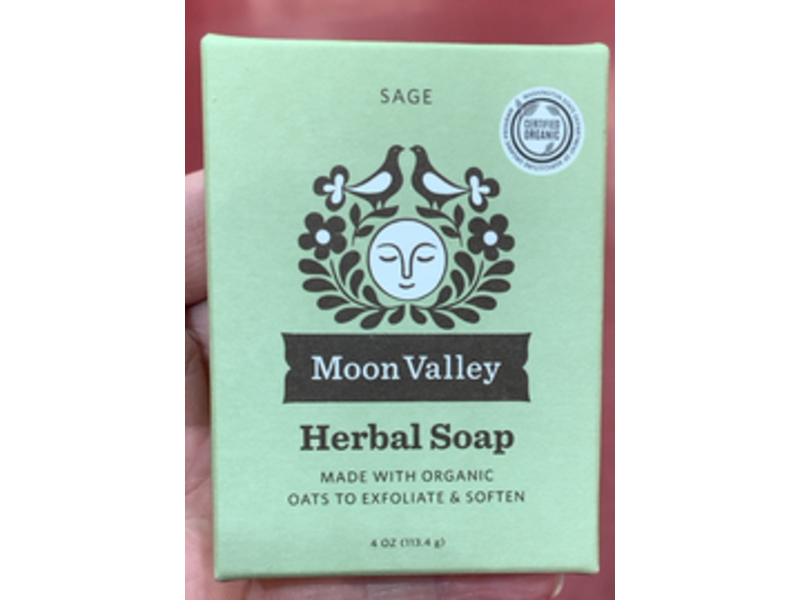 Moon Valley Organics Herbal Soap, Oats & Sage, 4 oz/113.4 g