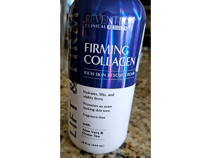 Reventin Clinical Results Firming Collagen Rich Skin Rescue Cream, Aloe Vera & Green Tea, 15 fl oz/444 mL