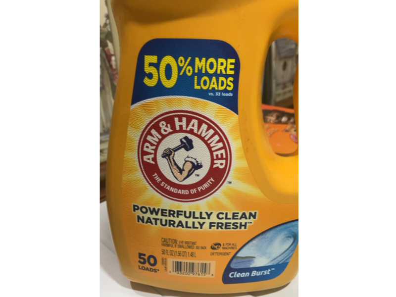 Arm & Hammer Detergent, Clean Burst, 50 Loads, 50 fl oz/1.48 L