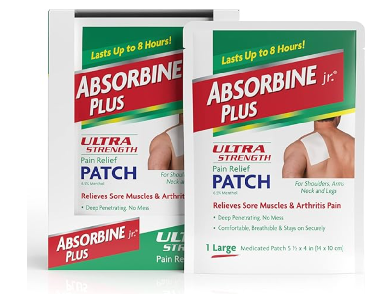 Absorbine Jr. Plus Ultra Strength Pain Relief Patch, 1 Count