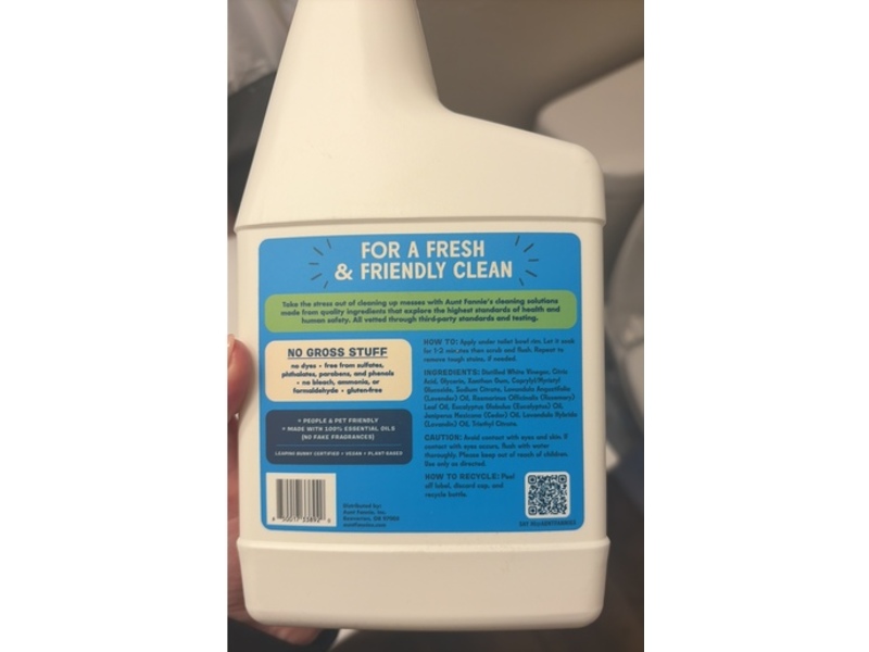 Aunt Fannie's Toilet Bowl Cleaner, Eucalyptus, 24 fl oz/710 mL