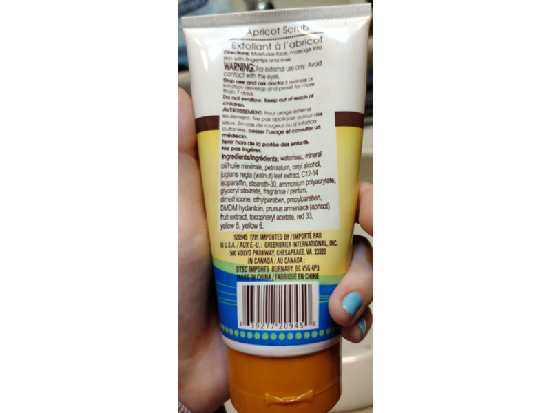 Apricot Scrub Exfoliant, Refreshing, 6 oz/170 g