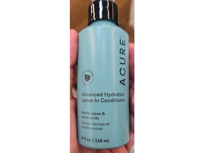 Acure Advanced Hydration Leave-In Conditioner, Marine Algae & Amino Acids, 4 fl oz/118 mL