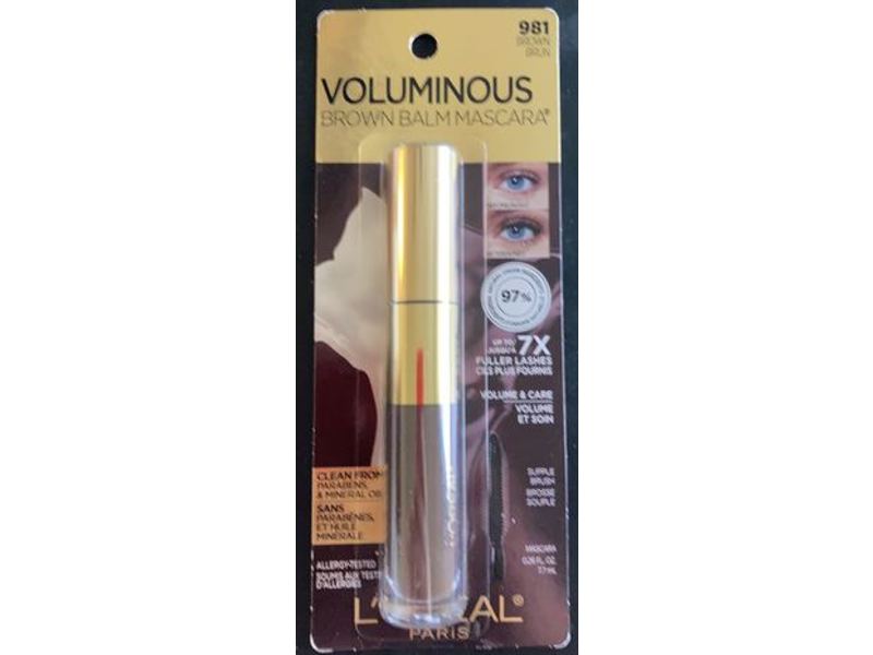 L'Oreal Paris Voluminous Balm Mascara, Brown, 0.26 fl oz/7.7 mL